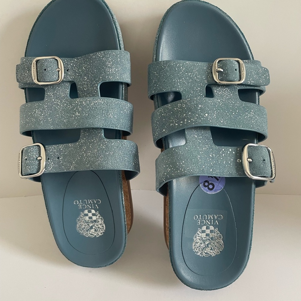 Vince Camuto Blue Sandals with Buckles Size 81/2